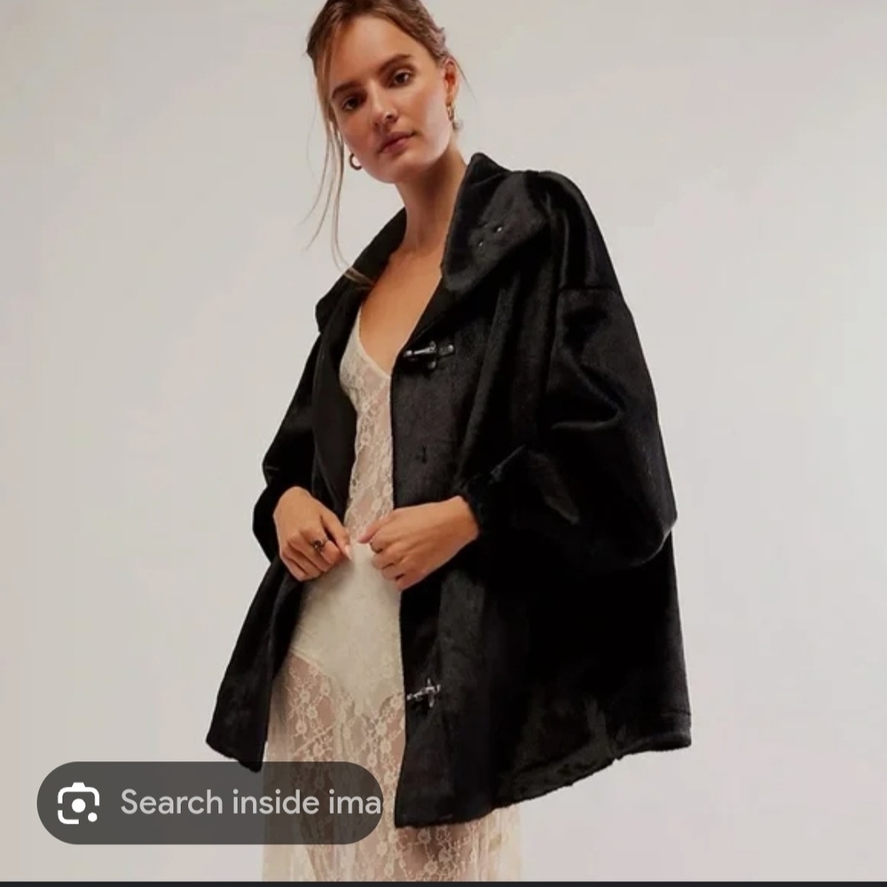 Free People Black Teddy Jacket